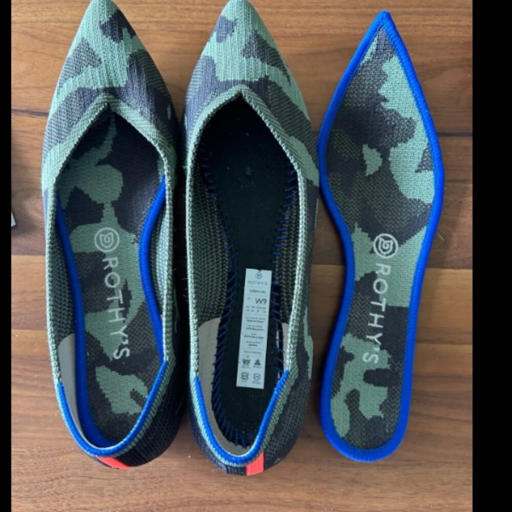 Rothy's olive camo flat size 9